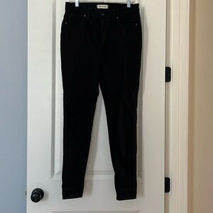 Madewell black high rise skinny jeans size 30